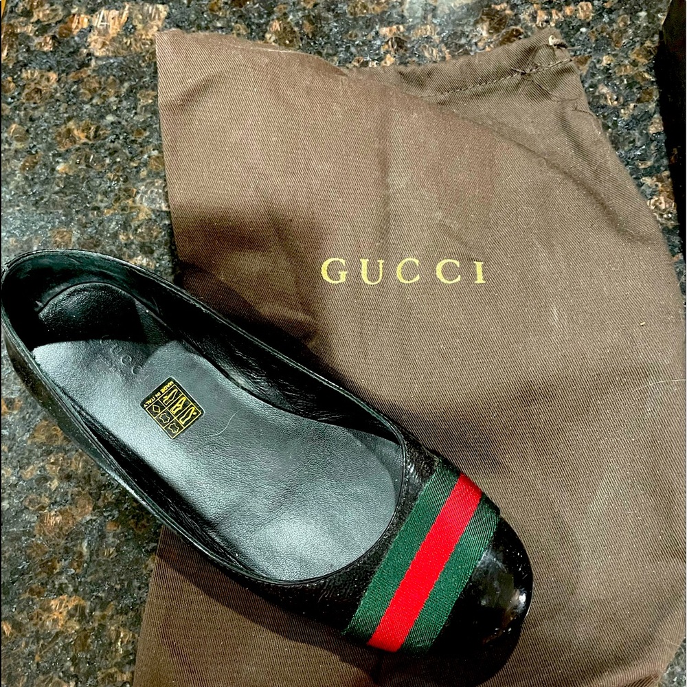 Gucci Patent Leather Flats